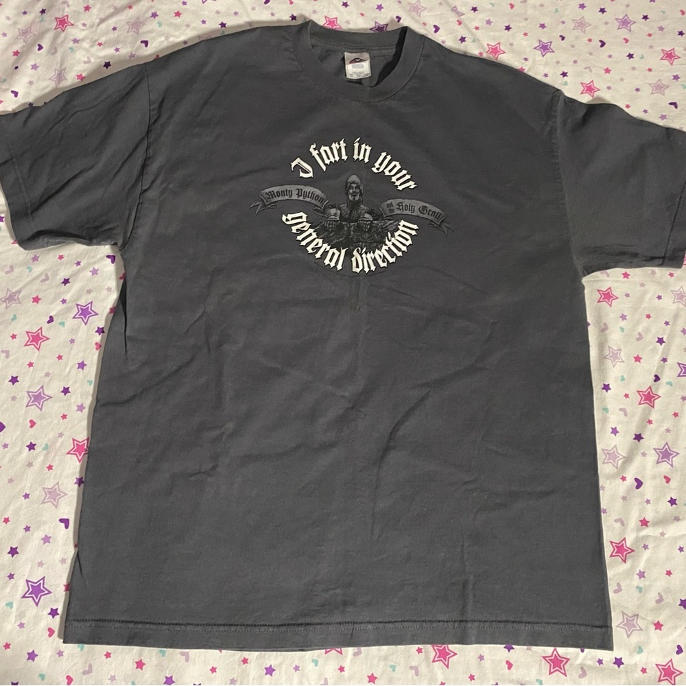 Y2k Monty Python and the Holy grail shirt “fart in your general direction”